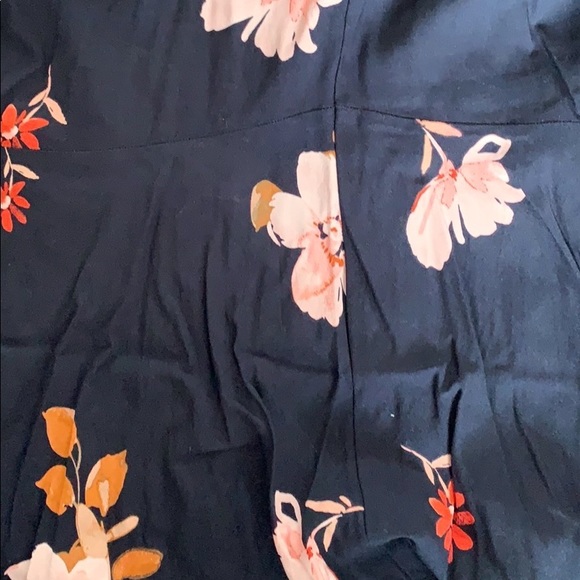 Floral Navy Strappy Open Back Dress - Picture 6 of 8